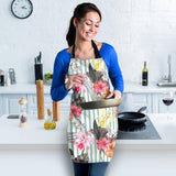 Colorful Orchid Flower Pattern Adjustable Apron