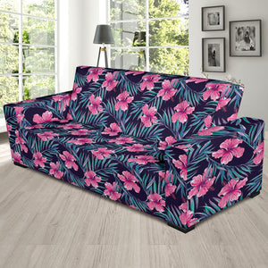 Hibiscus Pattern Print Design 05 Sofa Slipcover