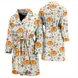 Lion Pattern Print Design 04 Men's Bathrobe
