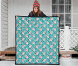 Pig Pattern Print Design 01 Premium Quilt