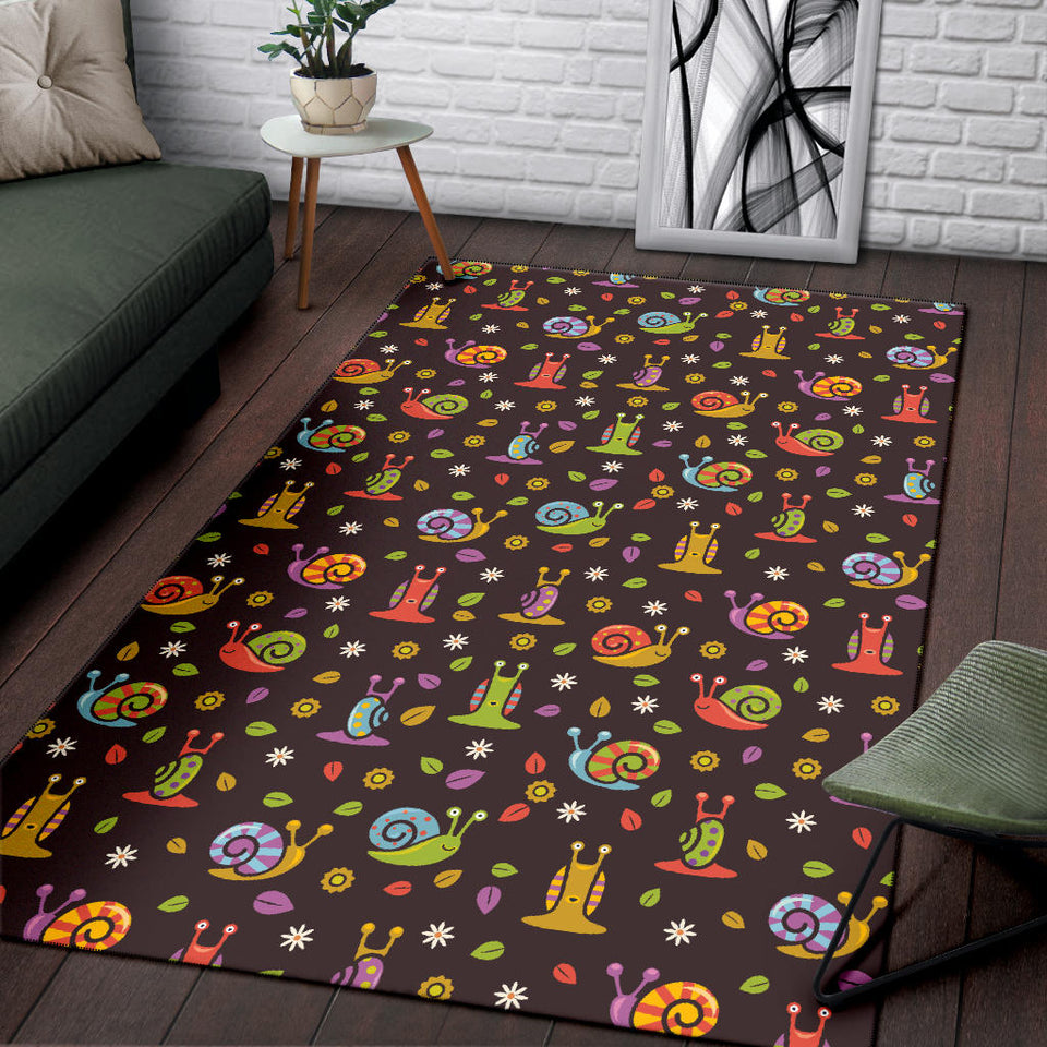 Snail Pattern Print Design 02 Area Rug