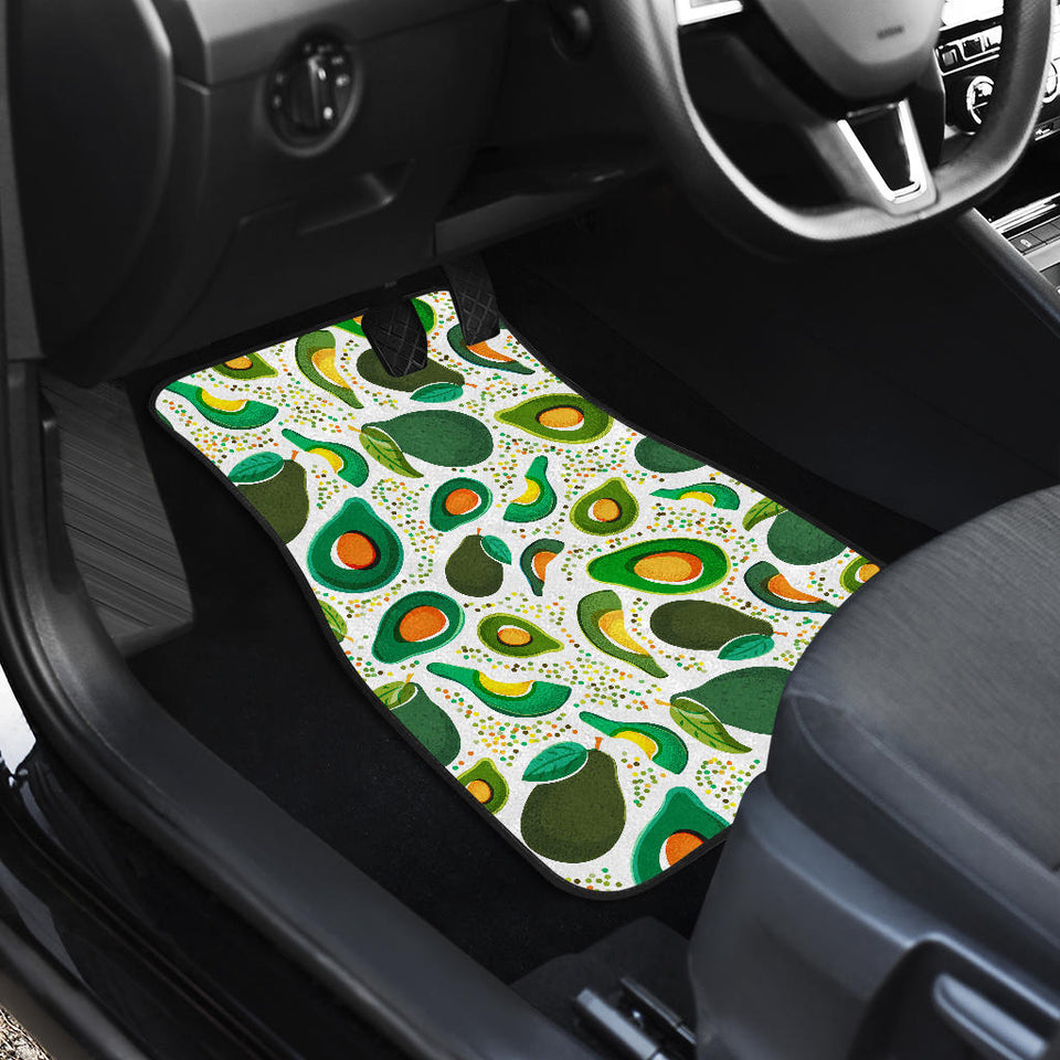 Avocado Design Pattern  Front Car Mats