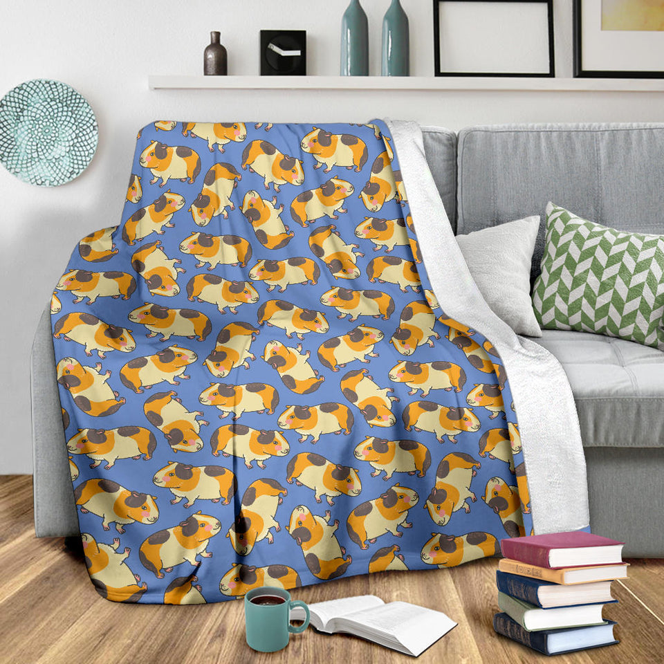 Guinea Pig Pattern Print Design 02 Premium Blanket
