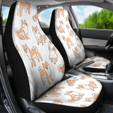 Shiba Inu Dog Pattern  Universal Fit Car Seat Covers