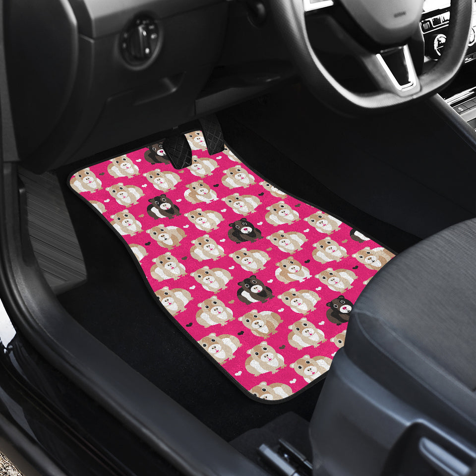 Guinea Pig Pattern Print Design 01 Front and Back Car Mats
