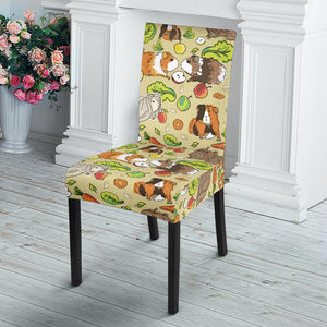 Guinea Pig Pattern Print Design 04 Dining Chair Slipcover