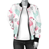 Cute Flamingo Pattern Women'S Bomber Jacket