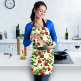 Red Apples Leaves Pattern Adjustable Apron