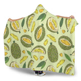 Durian Leaves Pattern Background Hooded Blanket