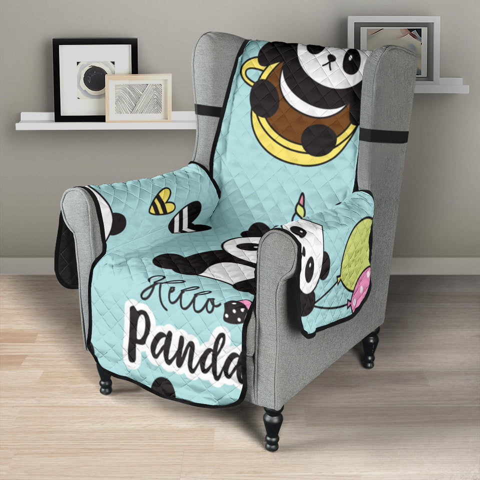 Cute baby panda pattern Chair Cover Protector