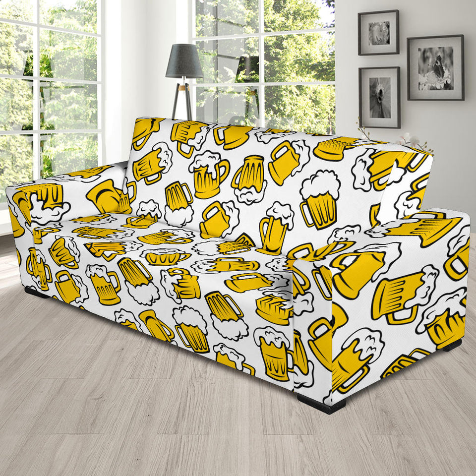 Beer Design Pattern Sofa Slipcover