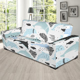 Cute Dolphins Childish Style Pattern Sofa Slipcover