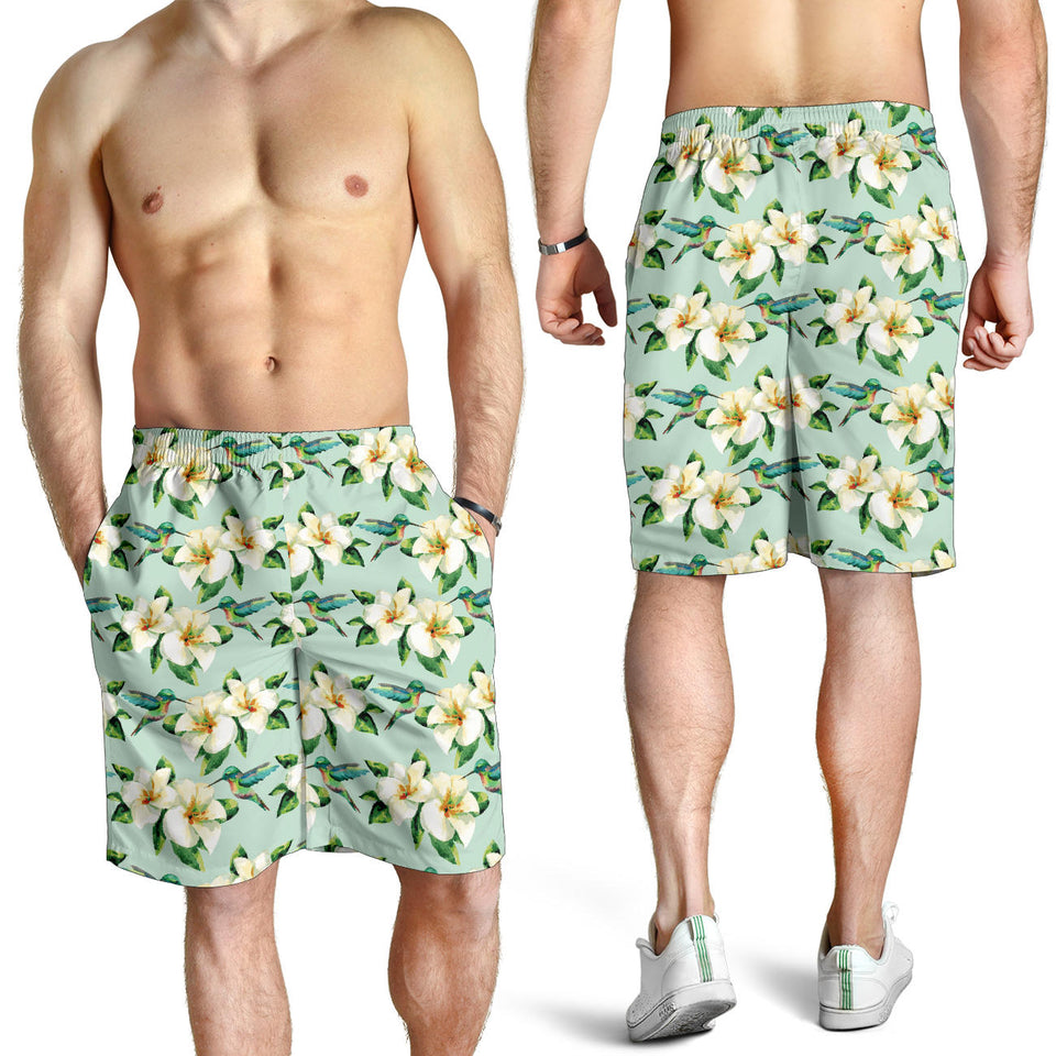 Hummingbird Pattern Print Design 01 Men Shorts