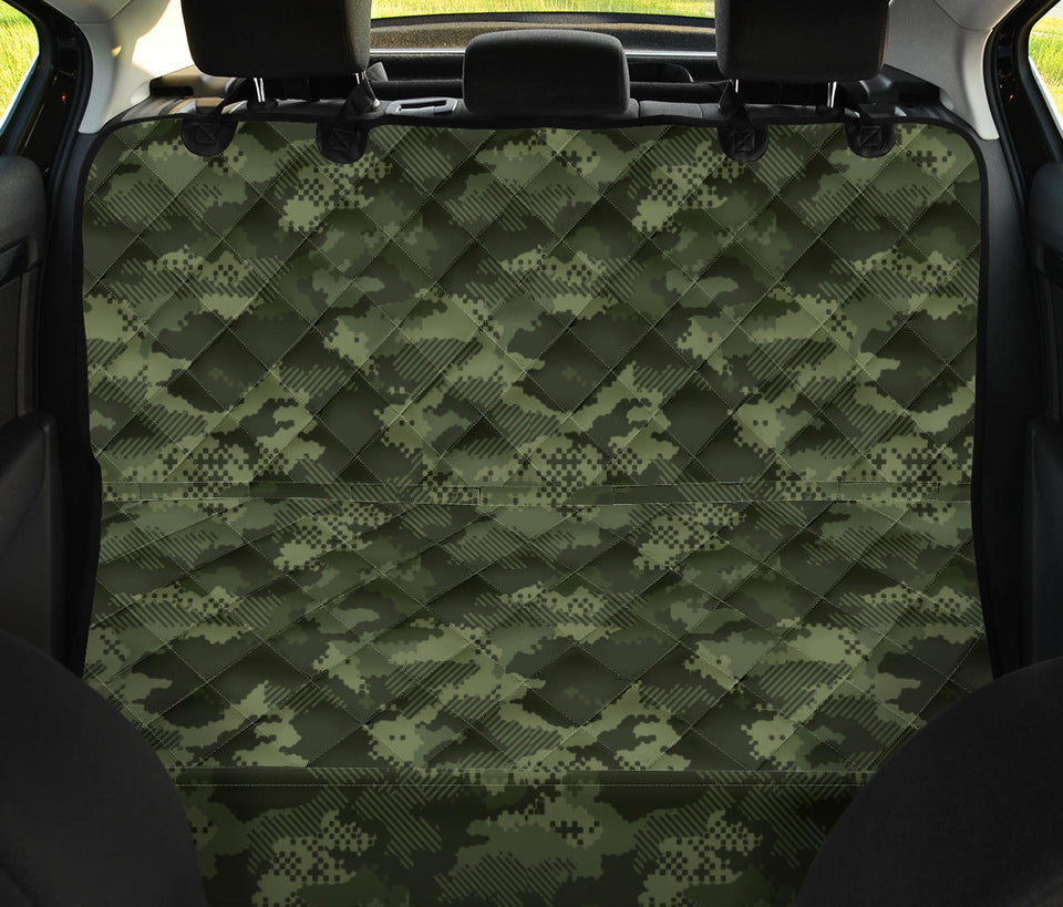 Digital Green Camo Camouflage Pattern Dog Car Seat Covers