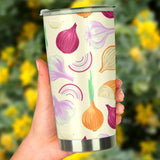 Onion Garlic White Red Pattern Tumbler