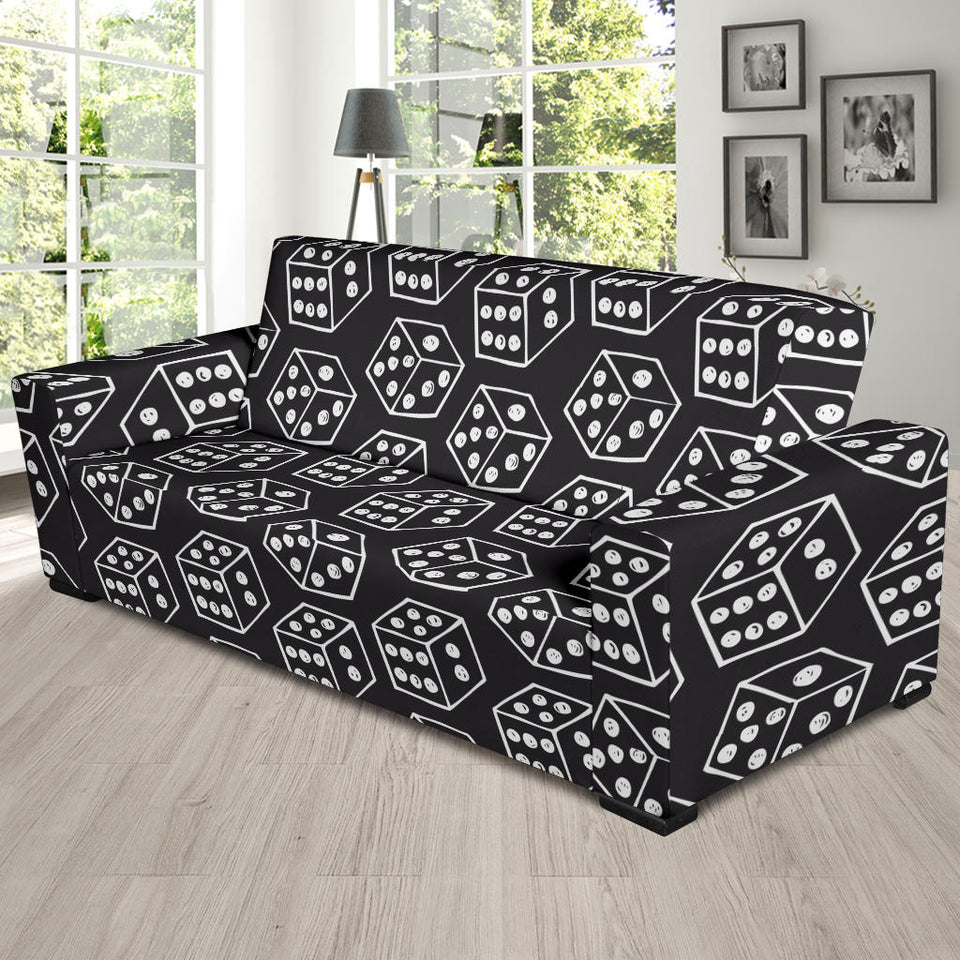 Dice Pattern Print Design 01 Sofa Slipcover