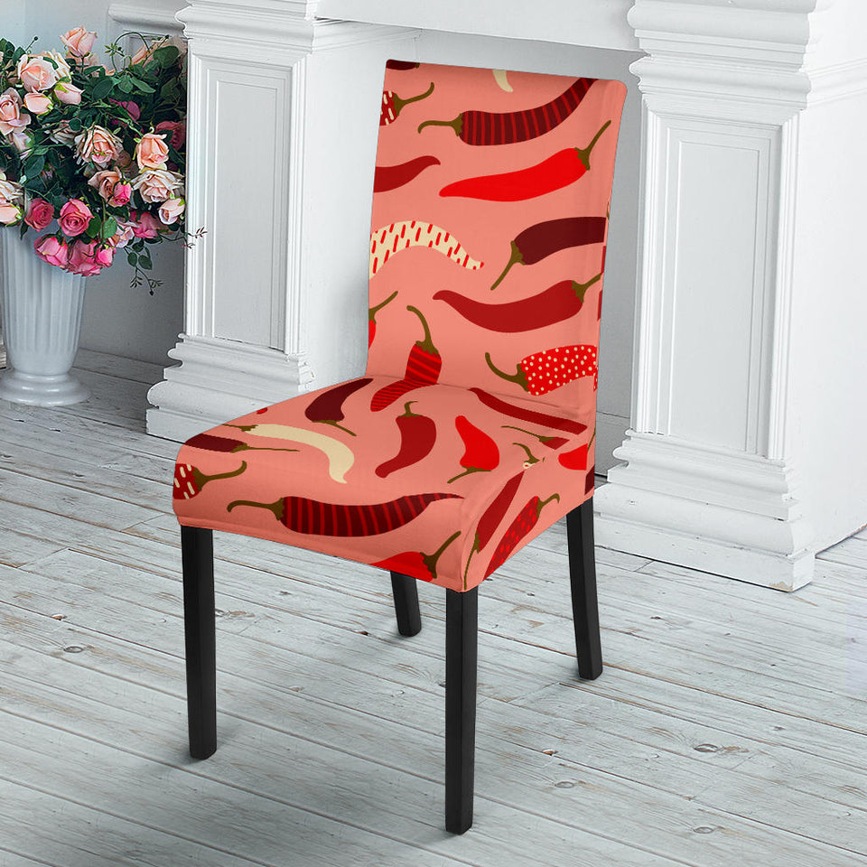 Beautiful Chili Peppers Pattern Dining Chair Slipcover