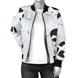 Cute Cows Pattern Women'S Bomber Jacket