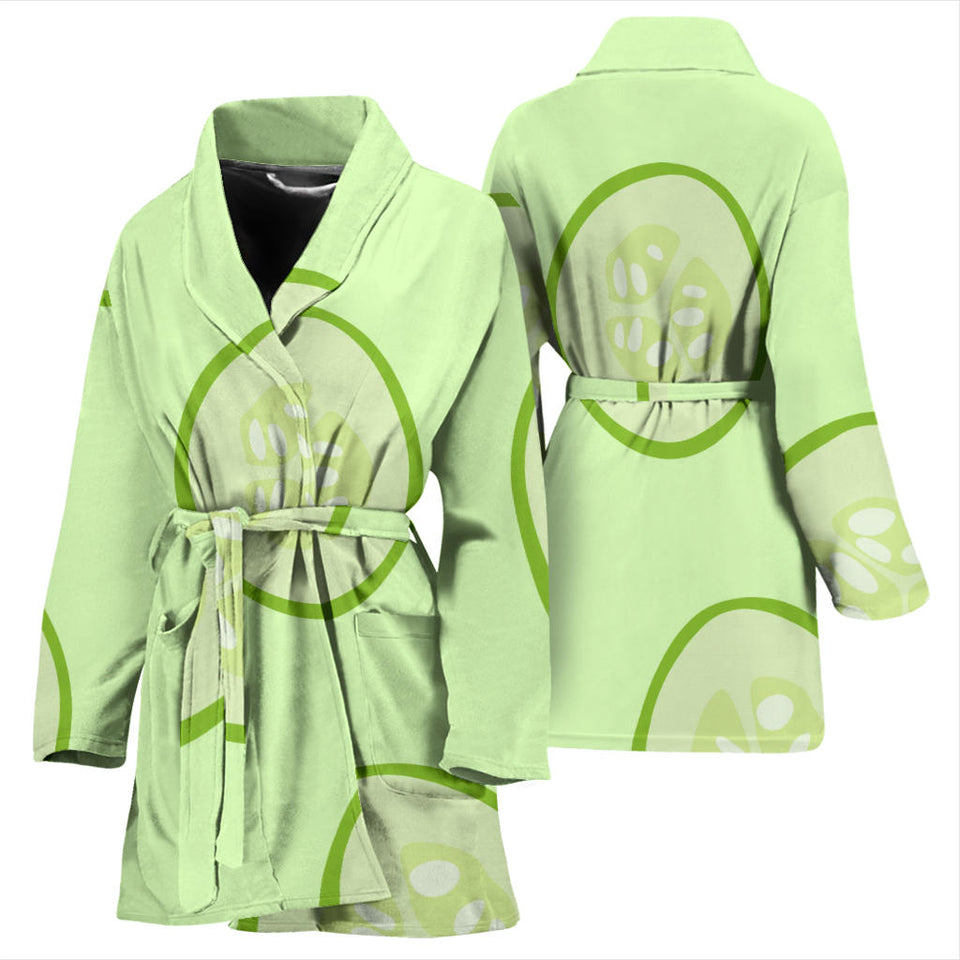 Cucumber Pattern Women'S Bathrobe