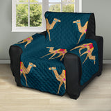 Camel pattern blue blackground Recliner Cover Protector