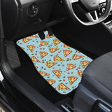 Hand Drawn Pizza Blue Background Front Car Mats