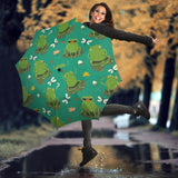 Cute Frog Dragonfly Design Pattern Umbrella