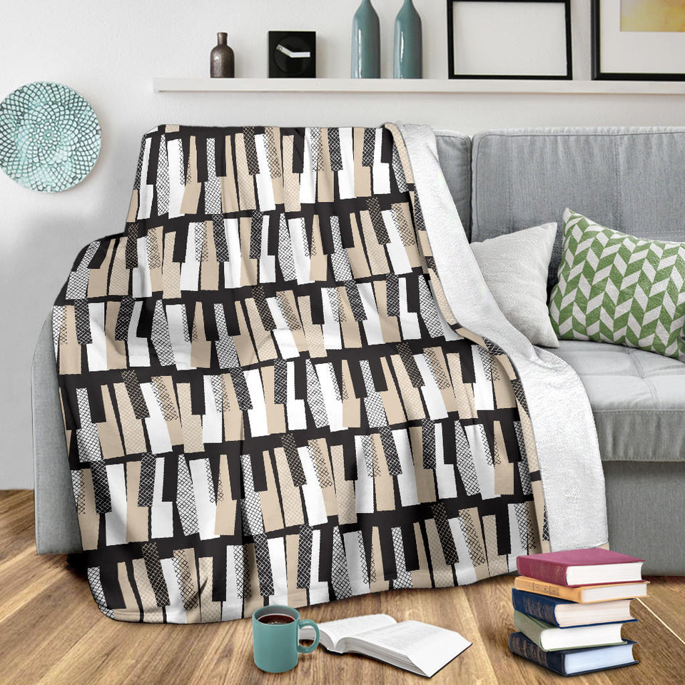 Piano Pattern Print Design 04 Premium Blanket