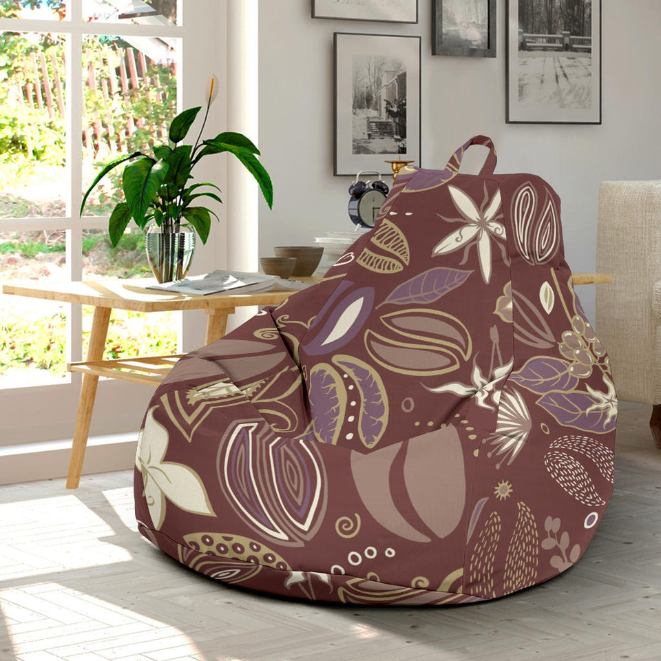 Coffee Bean Flower Pattern Bean Bag Cover