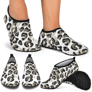 Leopard Skin Print Pattern Aqua Shoes