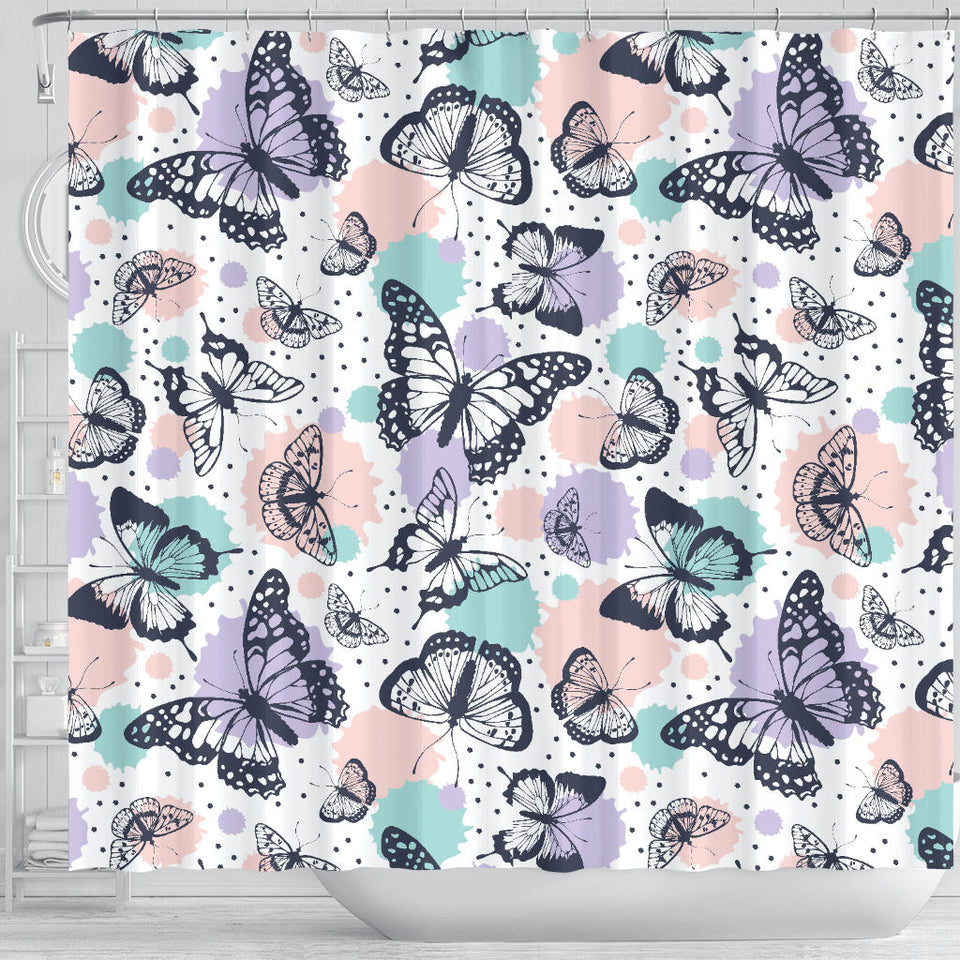 Butterfly Pattern Shower Curtain Fulfilled In US