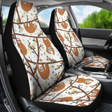 Sloths Hanging On The Tree Pattern  Universal Fit Car Seat Covers