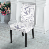 Math Pattern Print Design 03 Dining Chair Slipcover