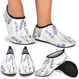 Hand Painting Watercolor Lavender Aqua Shoes