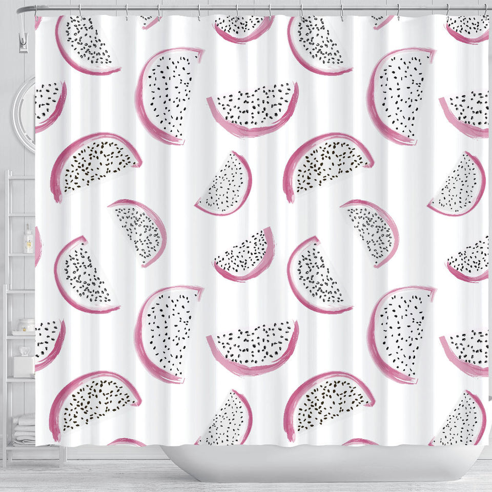 Dragon Fruit Pattern Shower Curtain Fulfilled In US