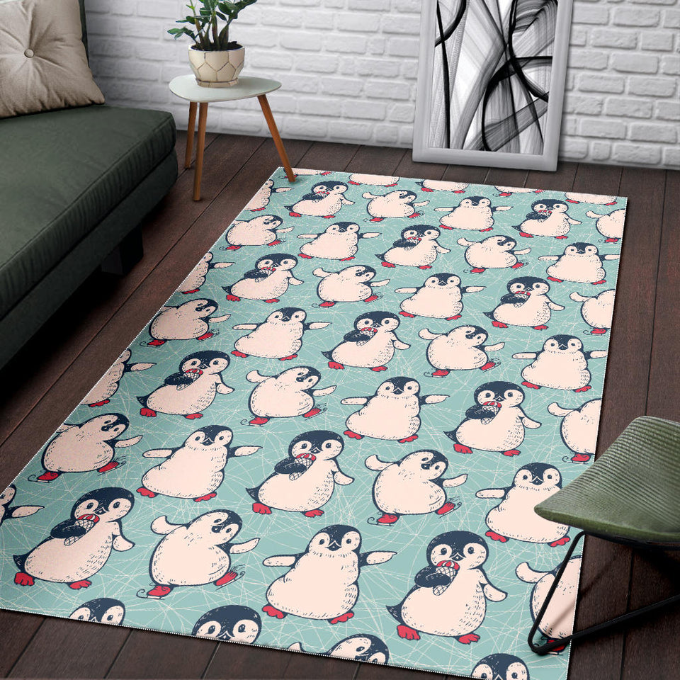 Cute Penguin Pattern Area Rug