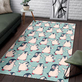 Cute Penguin Pattern Area Rug