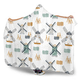 Windmill Pattern Hooded Blanket