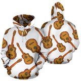 Paint Guitar Pattern Men Women Pullover Hoodie