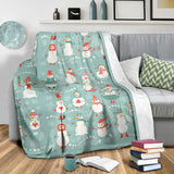 Cute Snowman Pattern Premium Blanket