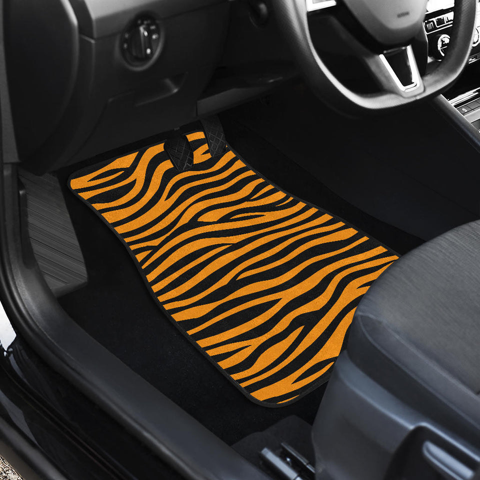 Bengal Tigers Skin Print Pattern Background Front And Back Car Mats