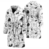 Crows Floral Wreath Rabbit Pattern Men'S Bathrobe