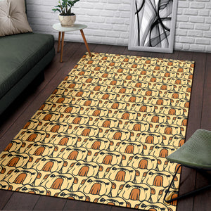 English Bulldog Pattern Print Design 02 Area Rug