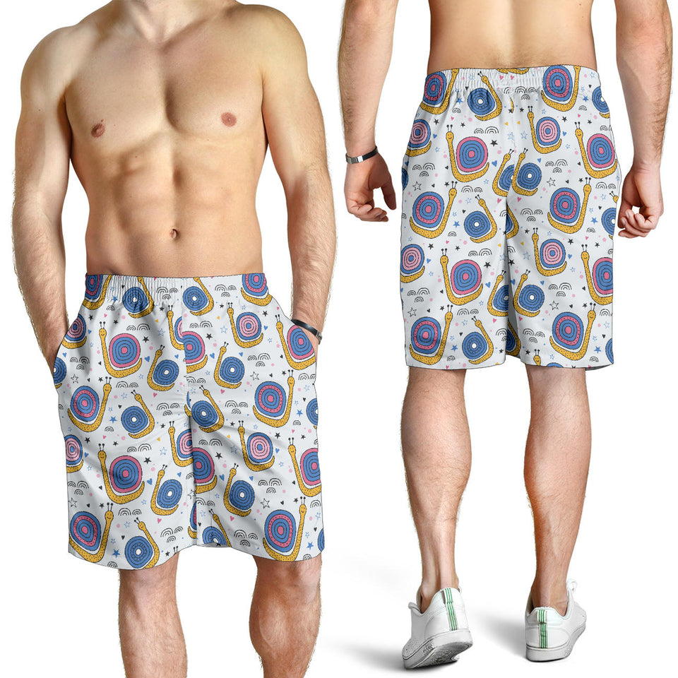 Snail Pattern Print Design 05 Men Shorts