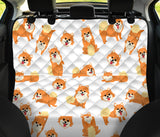 Brown Pomeranian Pattern Dog Car Seat Covers