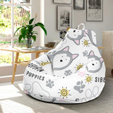 Siberian Husky Design Pattern Bean Bag Cover