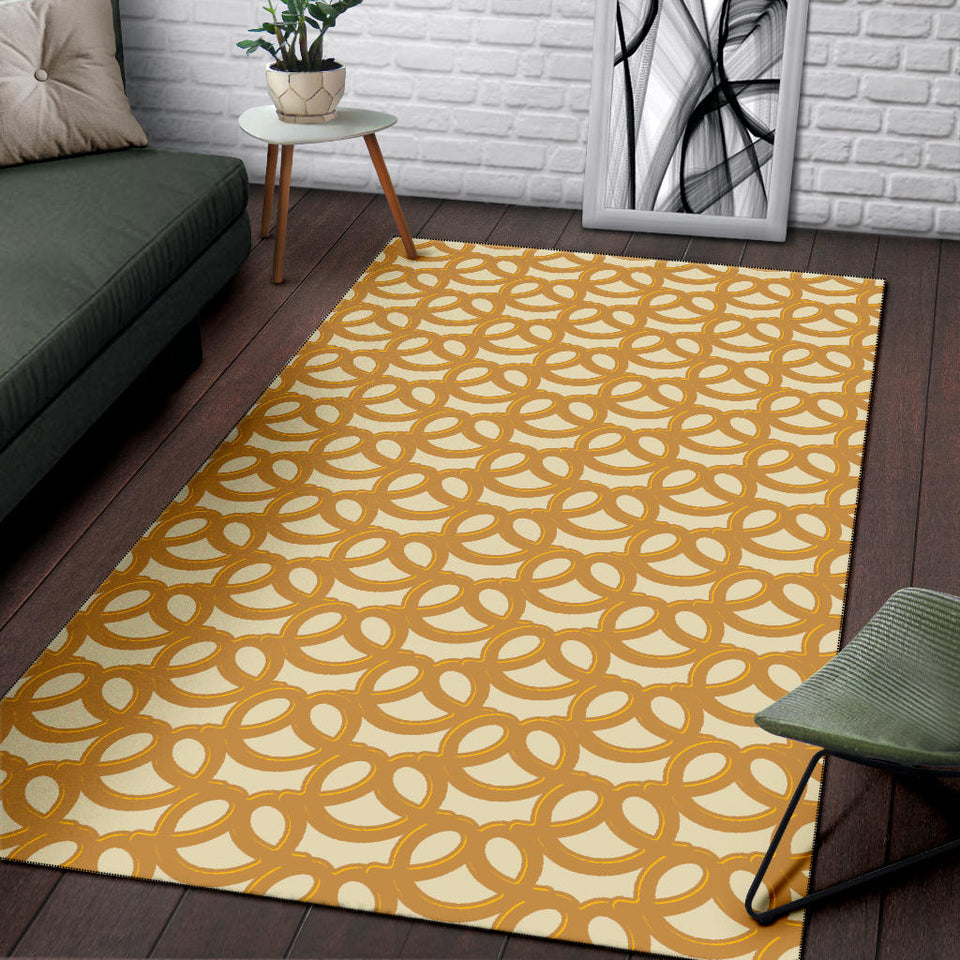 Pretzels Pattern Print Design 01 Area Rug