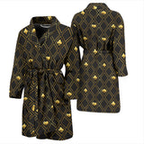 Casino Cards Suits Pattern Print Design 01 Men's Bathrobe
