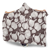Garlic Bulb Dark Background Hooded Blanket