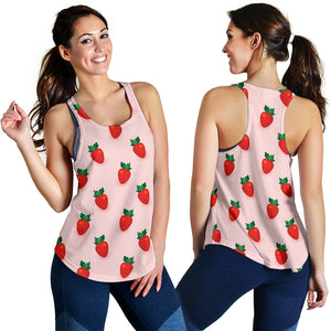 Strawberry beautiful pattern Women Racerback Tank Top