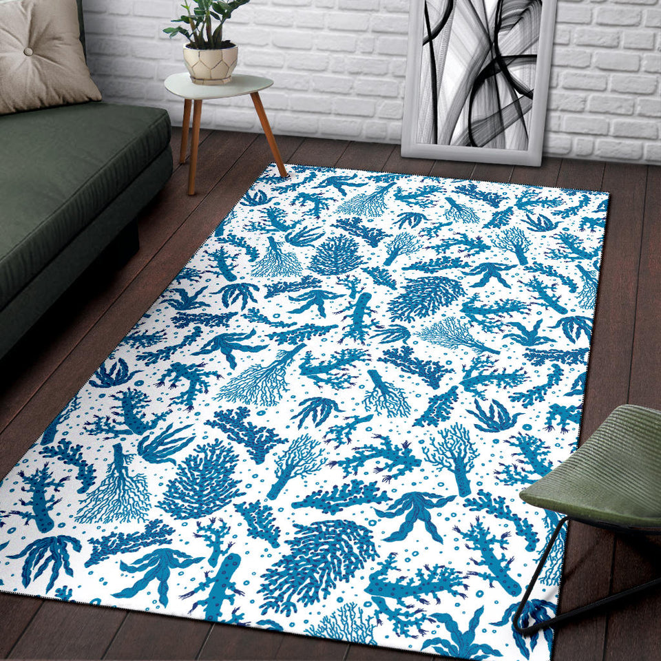 Coral Reef Pattern Print Design 01 Area Rug